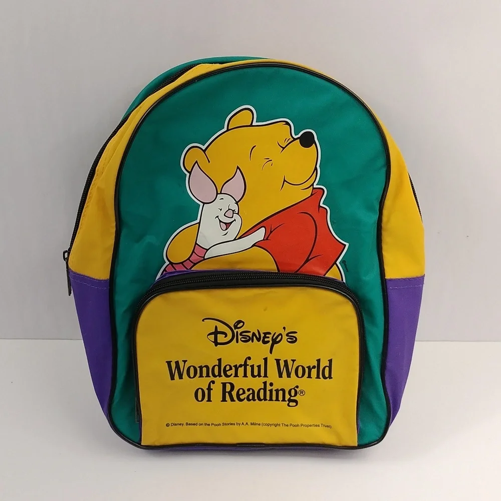 Vintage Disney's Wonderful World of Reading Winnie the Pooh Youth Backpack